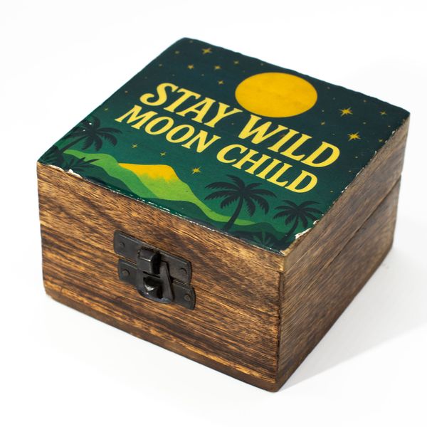 Kleine Geëmailleerde Doos – Stay Wild Moon Child