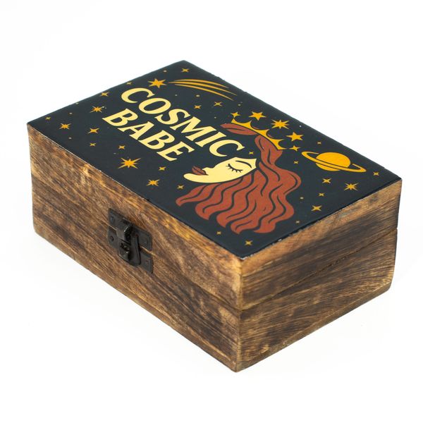 Middelgrote Geëmailleerde Doos – Cosmic Babe