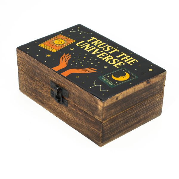 Middelgrote Geëmailleerde Doos – Trust The Universe