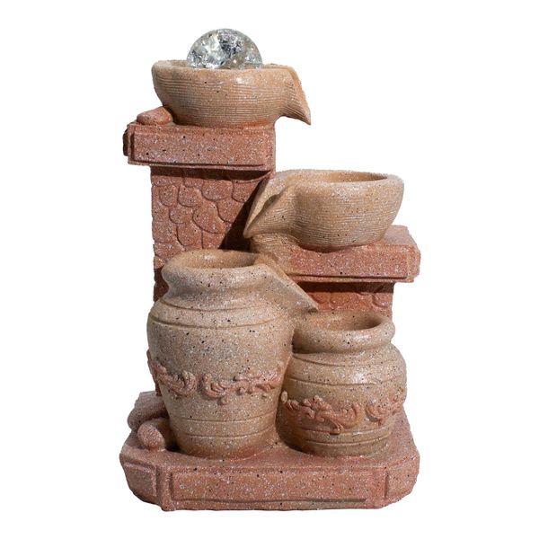 Tafelwaterornament – Cascaderende Potten in Mediterrane Stijl