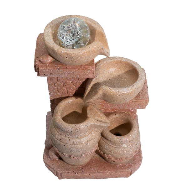 Tafelwaterornament – Cascaderende Potten in Mediterrane Stijl