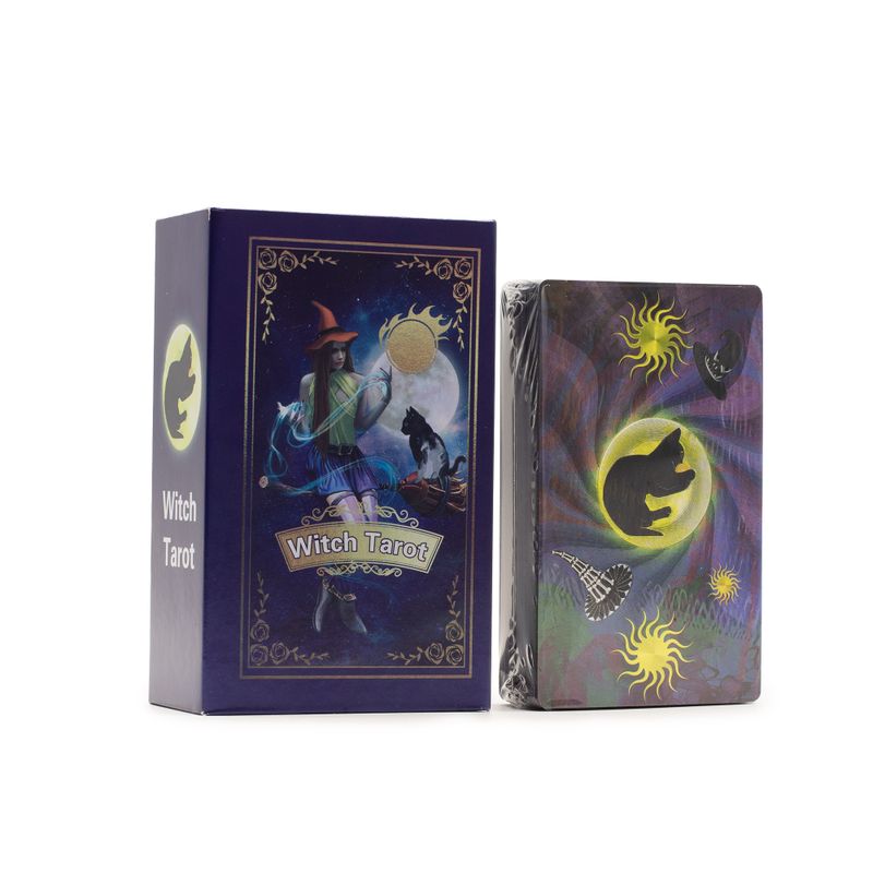 Paarse Tarotkaartenset Met Folie – Heksentarot – Met Boekje
