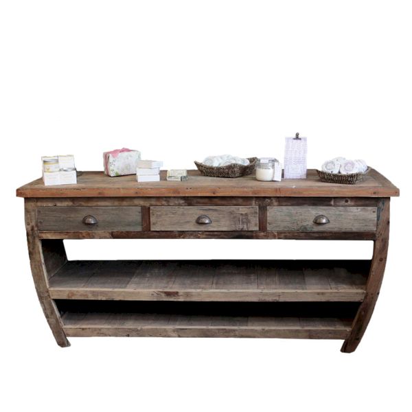 Tafel - Gerecycled Hardhout - 180 x 60 x 80cm