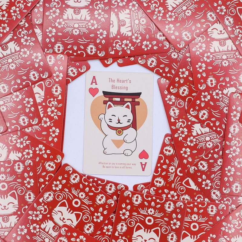 Fortune Cats Speel & Orakelkaarten – Maneki Neko Set