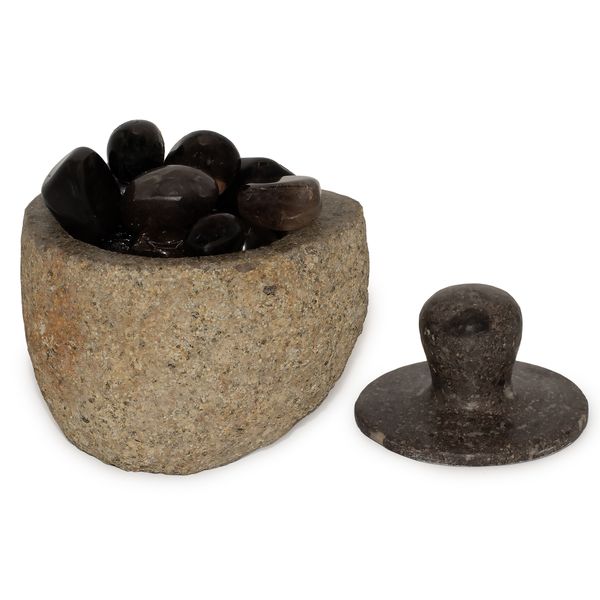 Natuurlijke Riviersteen Aardingspot – Medium (ca. 12 × 8 cm)