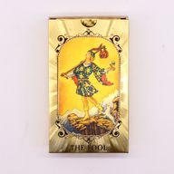 Blauw & Goud Folie Tarot Kaartenset – Alziend Oog – met boekje