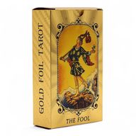 Blauw & Goud Folie Tarot Kaartenset – Alziend Oog – met boekje
