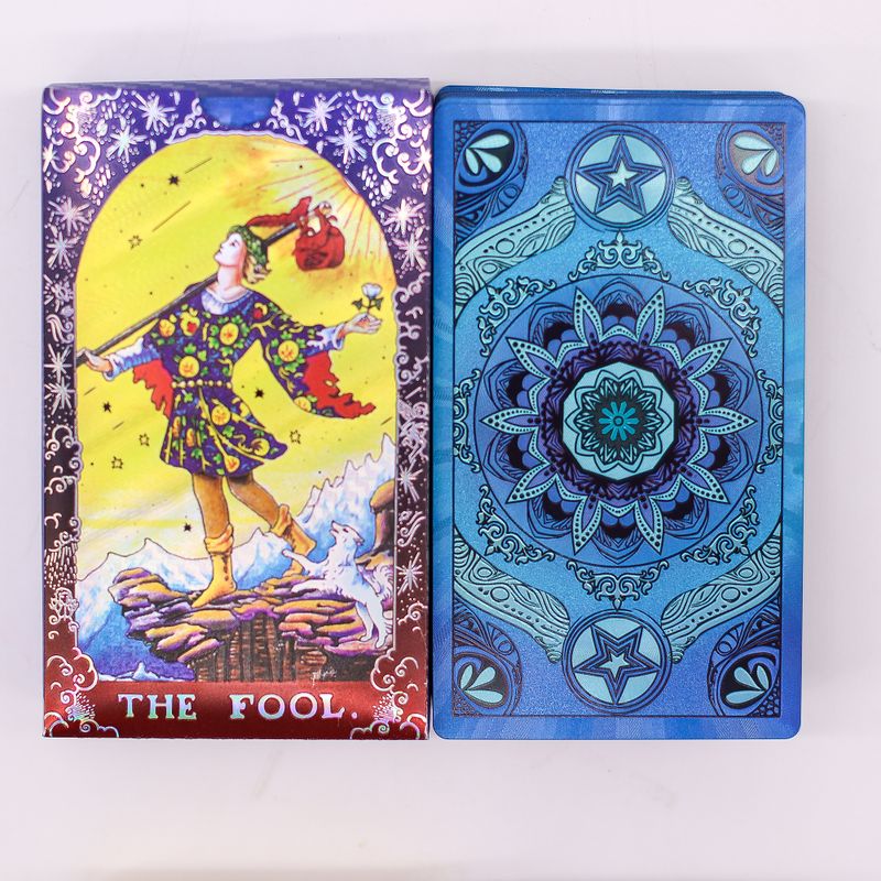 Blauw Folie Tarot Kaartenset – Mandala – met boekje