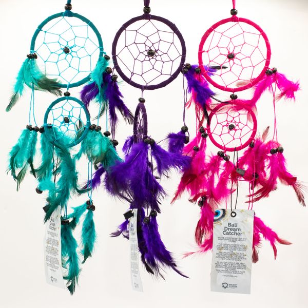Bali Droomvangers - Medium Rond - Turkoois/Roze/Paars
