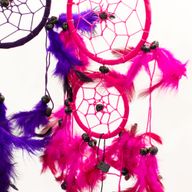 Bali Droomvangers - Medium Rond - Turkoois/Roze/Paars
