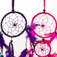 Bali Droomvangers - Medium Rond - Turkoois/Roze/Paars