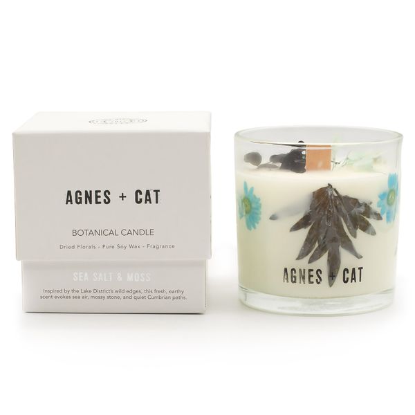 Agnes + Cat Botanische Sojawaskaars – Seasalt & Moss