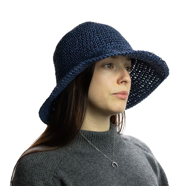 Floppy Strohoed - Marineblauw