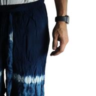 Japanese Style Lounge Pants - Large -Blue, Teal / Orange