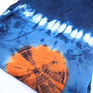 Japanese Style Lounge Pants - Large -Blue, Teal / Orange