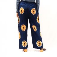 Japanese Style Lounge Pants - Med -Blue, Orange