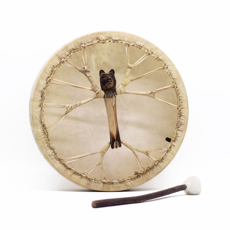 Geest van de Beer Sjamanentrommel met Klopper – Stembaar – 40 cm