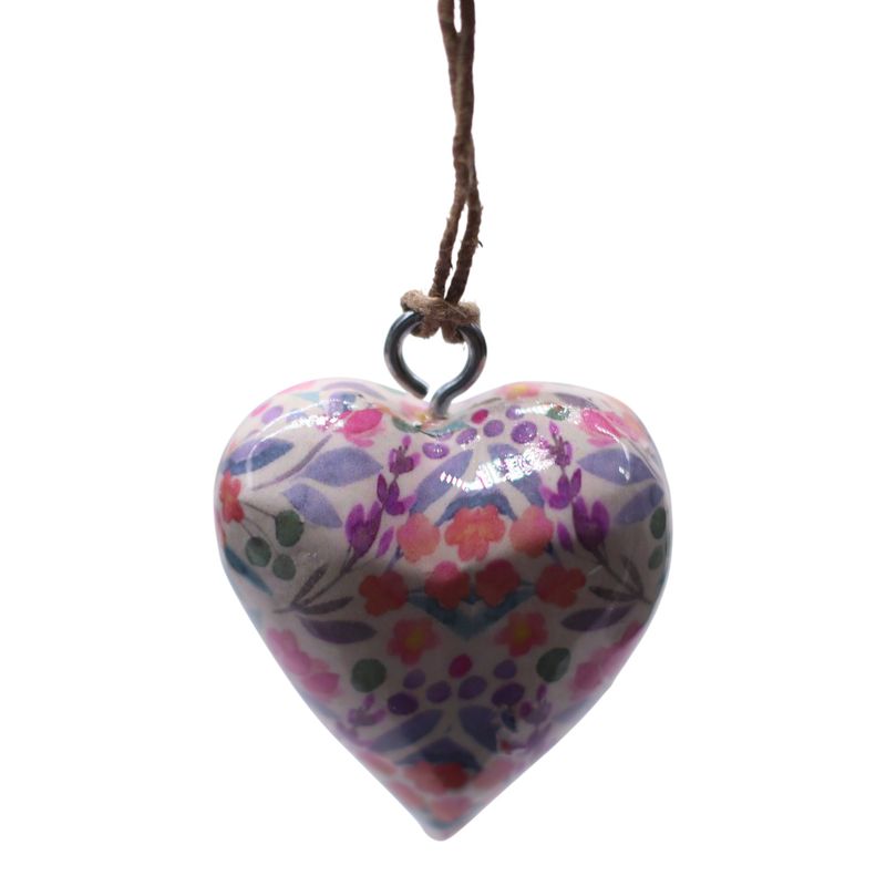Grote Decoratieve Houten Harten – Mooie Bloem (50) – in Displaypot