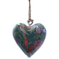 Grote Decoratieve Houten Harten – Vogel & Bloem (50) – in Displaypot