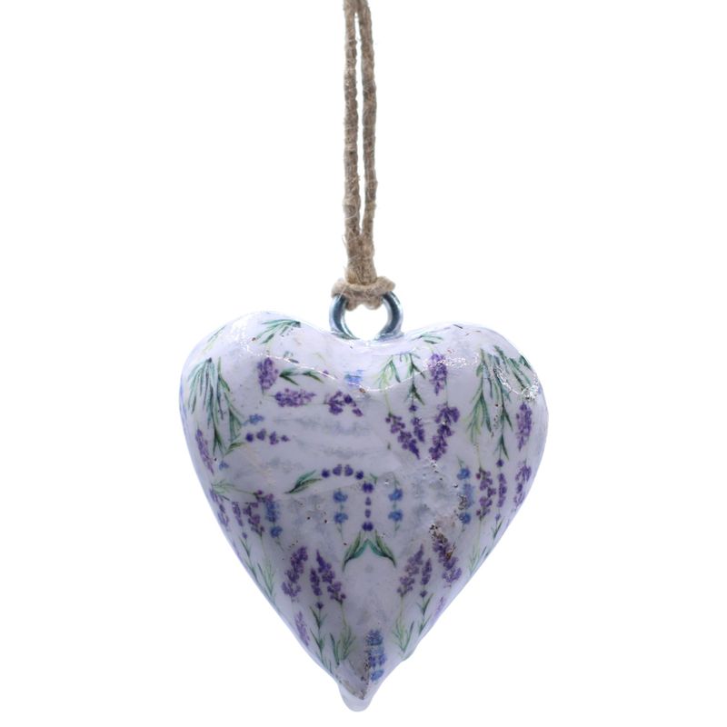 Grote Decoratieve Houten Harten – Lavendel (50) – in Displaypot