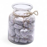 Grote Decoratieve Houten Harten – Lavendel (50) – in Displaypot