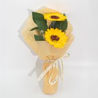 Verkoopklare Zeepbloemen – Boeket met Twee Zonnebloemen