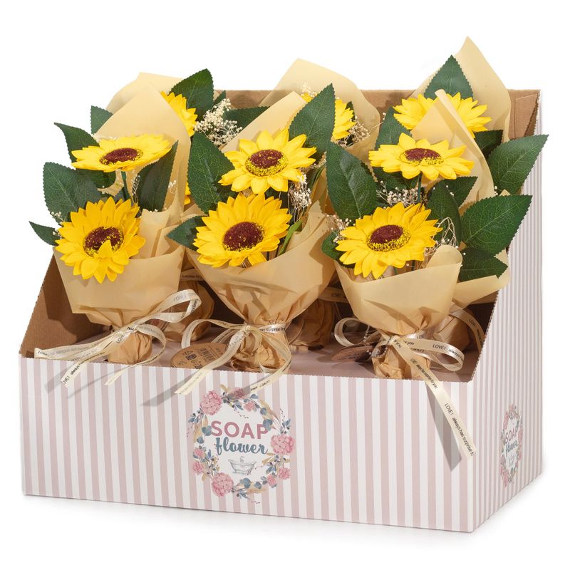Verkoopklare Zeepbloemen – Boeket met Twee Zonnebloemen