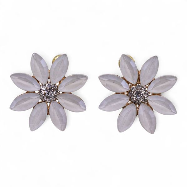 Parel - Vintage Glas - Bloemen - Oorbellen