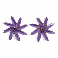 Lavendel - Vintage Glas - Bloemen - Oorbellen