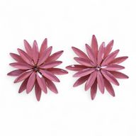 Rozenkwarts - Vintage Glas - Bloemen - Oorbellen