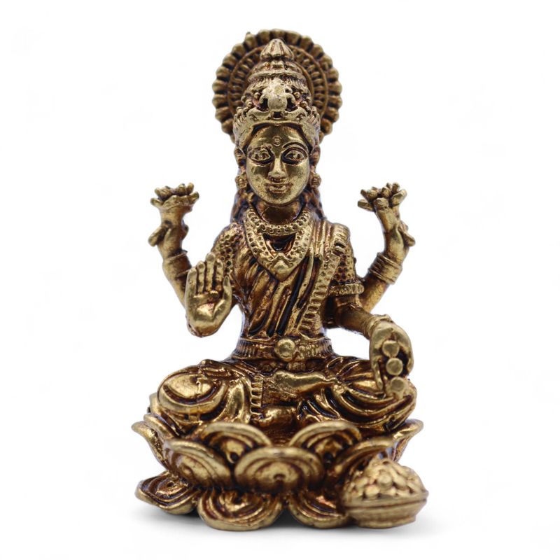 Messing Miniatuur Goden – Laxmi (52 g) – 49 mm