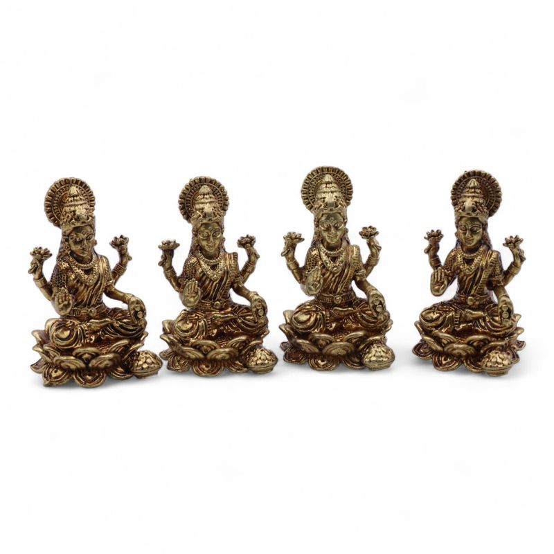 Messing Miniatuur Goden – Laxmi (52 g) – 49 mm