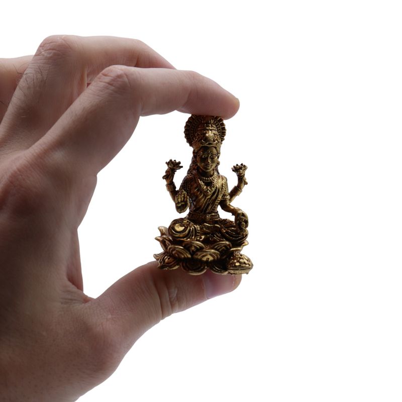 Messing Miniatuur Goden – Laxmi (52 g) – 49 mm