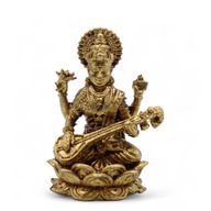 Messing Miniatuur Goden – Sarswati (22 g) – 34 mm