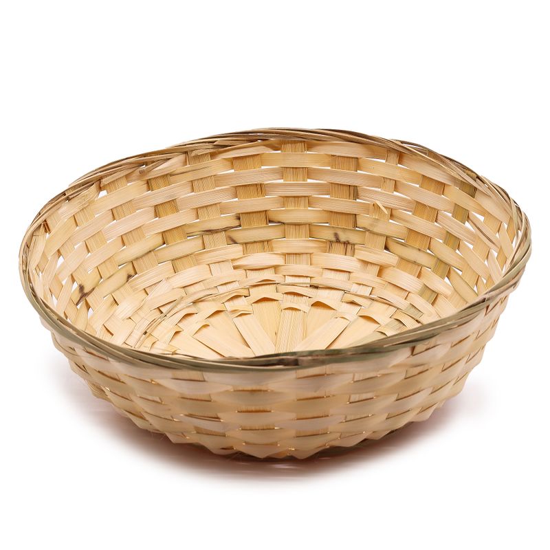 Round Bamboo Bread Baskets - 30x9cm