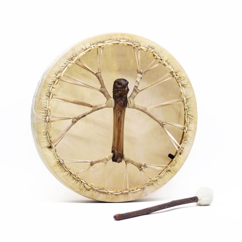 Geest van de Adelaar Sjamanentrommel met Klopper – Stembaar – 40 cm