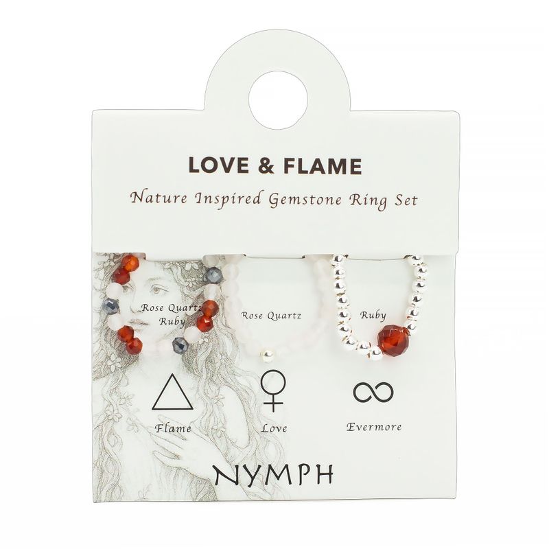 Nymph Spirit Edelsteen Ringenset – Liefde & Vlam