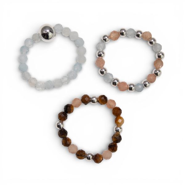 Nymph Spirit Edelsteen Ringenset – Zeezonsondergang
