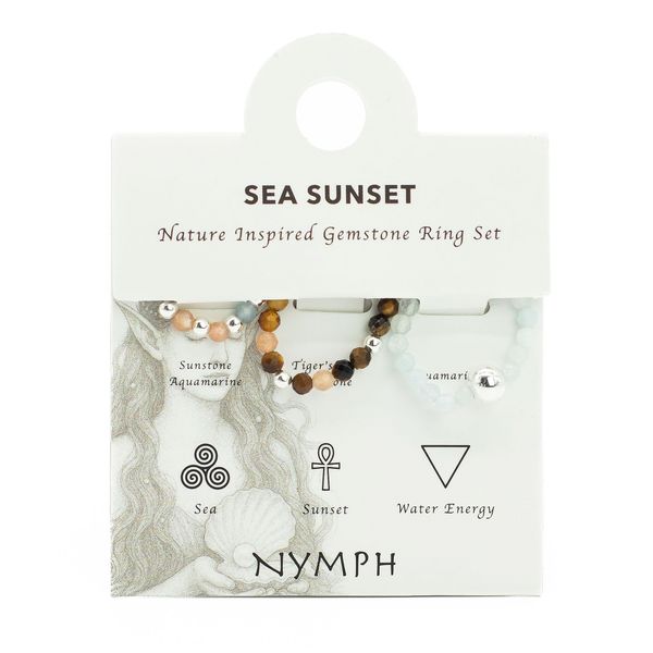 Nymph Spirit Edelsteen Ringenset – Zeezonsondergang
