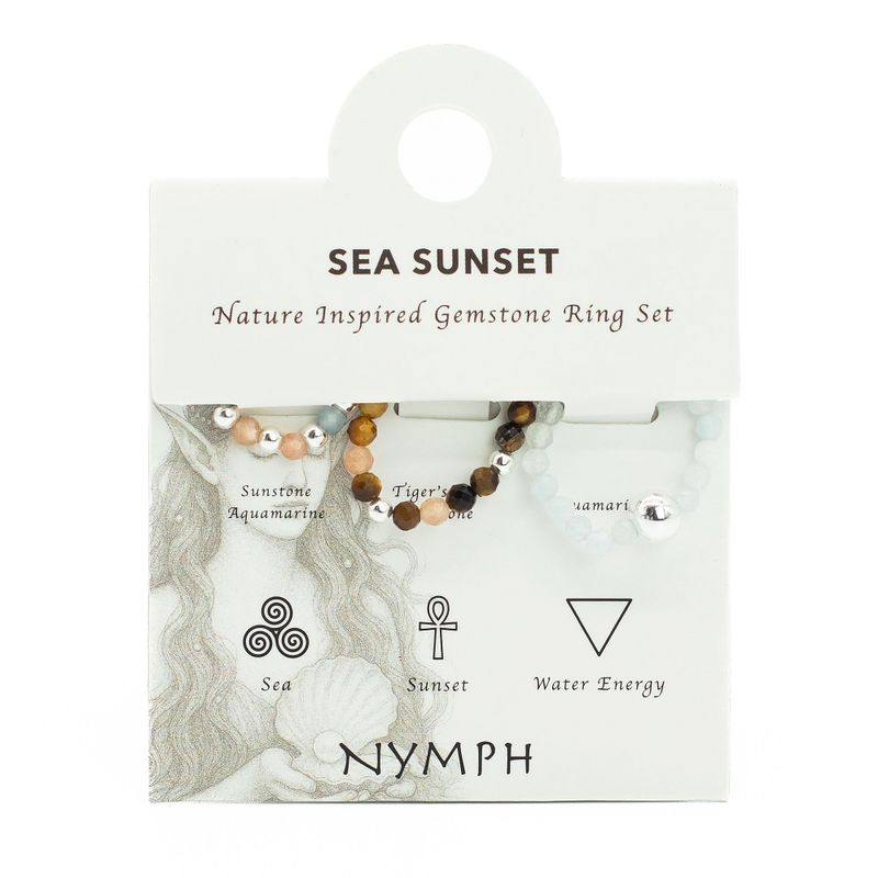Nymph Spirit Edelsteen Ringenset – Zeezonsondergang