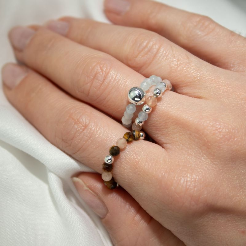 Nymph Spirit Edelsteen Ringenset – Zeezonsondergang