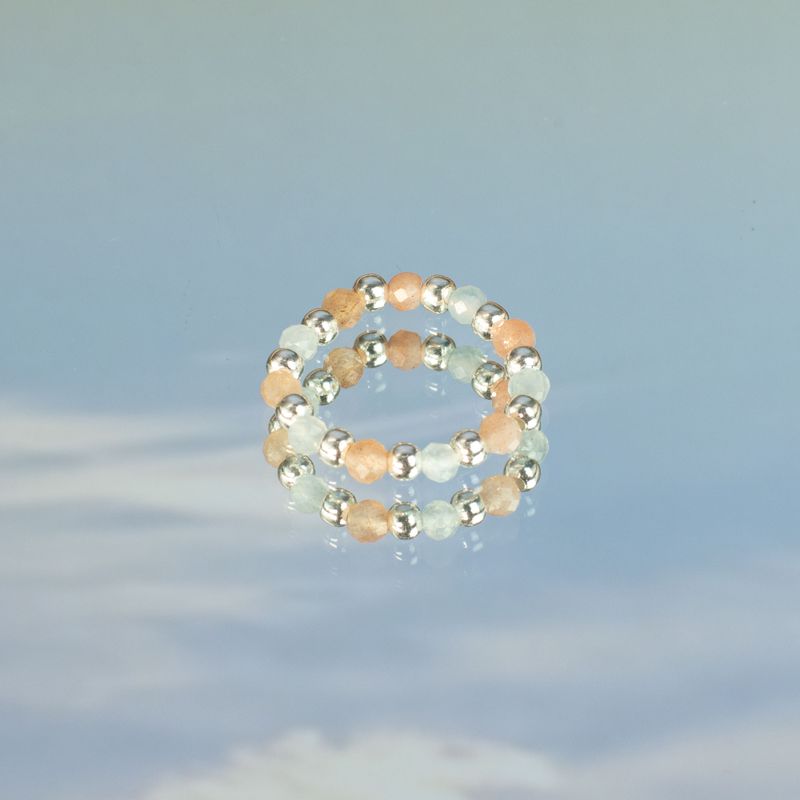 Nymph Spirit Edelsteen Ringenset – Zeezonsondergang