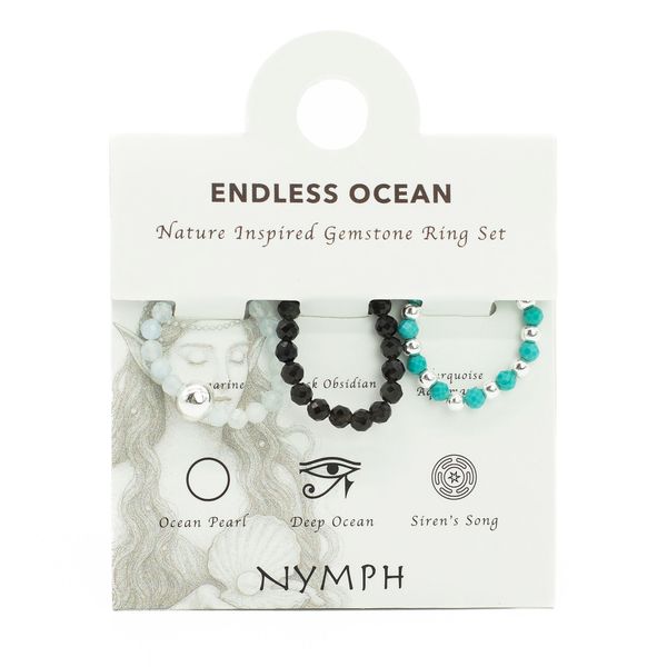 Nymph Spirit Edelsteen Ringenset – Eindeloze Oceaan