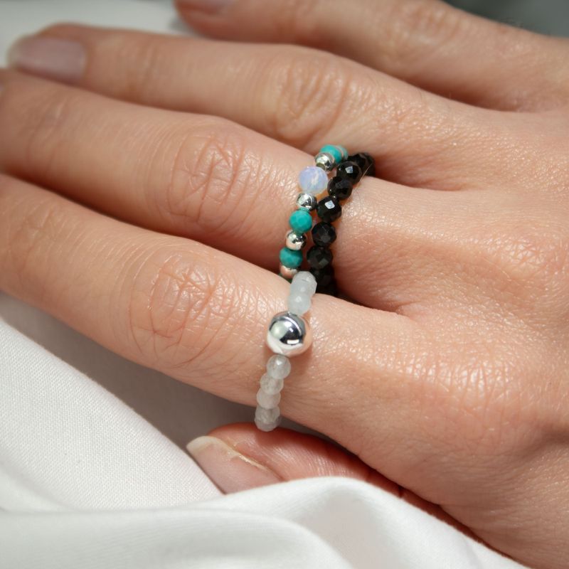 Nymph Spirit Edelsteen Ringenset – Eindeloze Oceaan