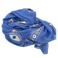 Pario - Rijk Blauw & Goud Handgeschilderd Oog van Fatima Design
