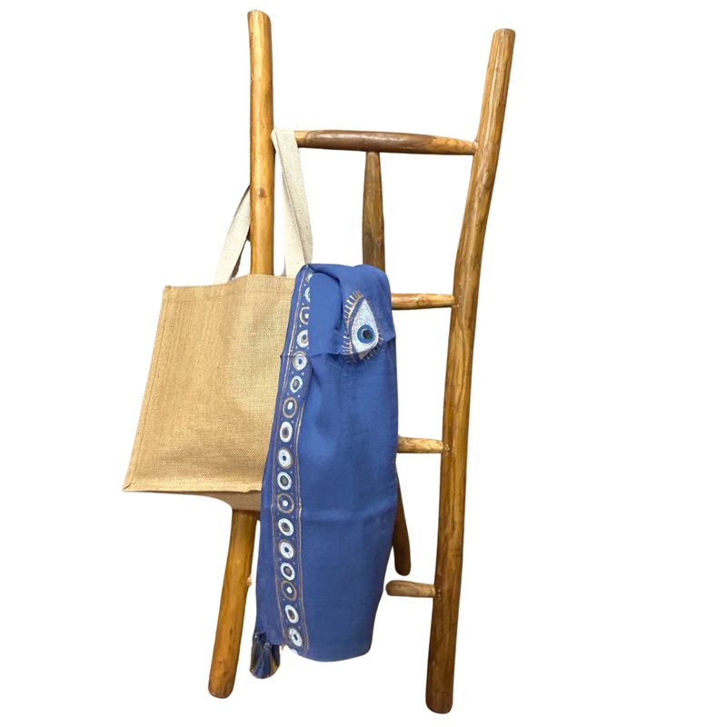 Pario - Rijk Blauw & Goud Handgeschilderd Oog van Fatima Design