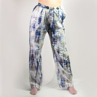 Lounge Broek - Goud & Blauw Grieks Motief - Handgeschilderd