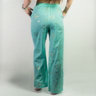 Lounge Broek - Turquoise & Goud Vissendesign