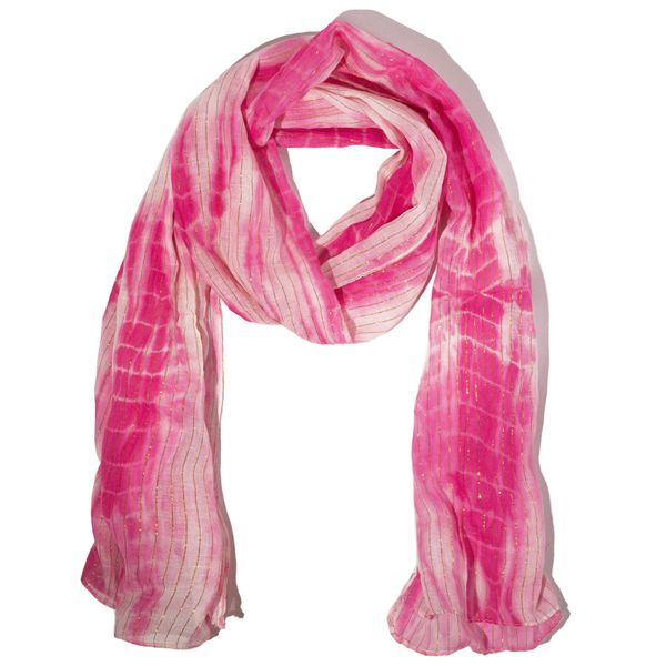 Nomad Sari - Summer Scarf - 180x50cm - Party Shine - Perfect Pink