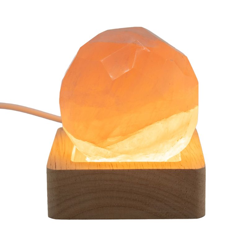 6 cm Vierkante Houten USB LED Standaard - Koel/Warm/Daglicht